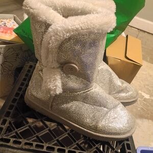 Target Silver Glitter Winter Boots
